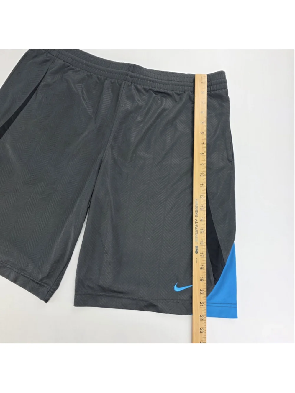 Nike Basketball Dazzle Shorts Gray Blue Men's Large Pockets Athletic 402288-060